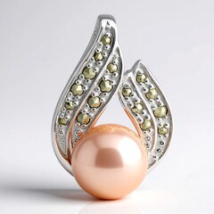 Ciondolo in argento con Perla Ming Porpora (Annette classic)