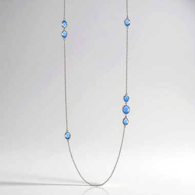 Collar en plata con Calcedonia azul