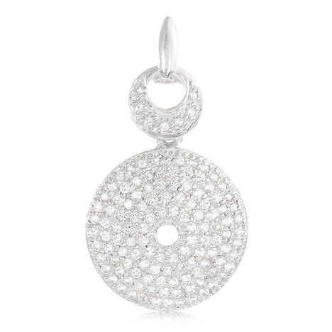 Weißer Topas-Silberanhänger