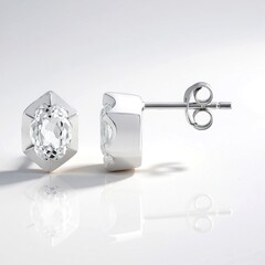 Orecchini in argento con Kunzite Bianca