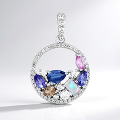 Ciondolo in argento con Cianite del Nepal