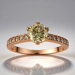 Anello in oro con Diamante Rose de France VS1 di Argyle