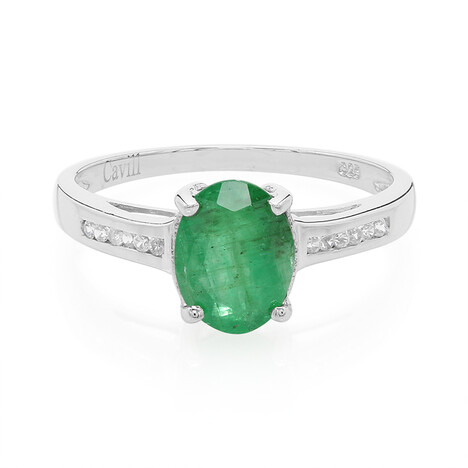 Bague en argent et Emeraude de Bahia