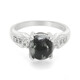 Zilveren ring met een sneeuwvlokken obsidiaan