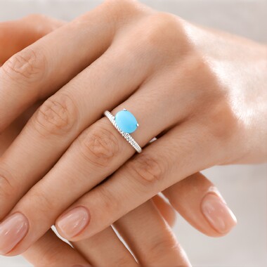 Sleeping Beauty Turquoise Silver Ring (Faszination Türkis)