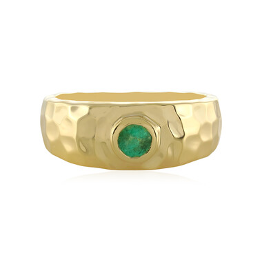 Zilveren ring met een Russische smaragd (MONOSONO COLLECTION)