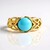 Anillo en plata con Turquesa bella durmiente (de Melo)