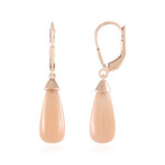 Pendientes en plata con Piedra de luna melocotón (KM by Juwelo)