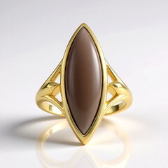 Anello in argento con Quarzo Fumè