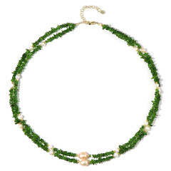 Collana in argento con Diopside Russo