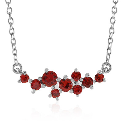 Collier en argent et Rubis de Tanzanie (Adela Silber)
