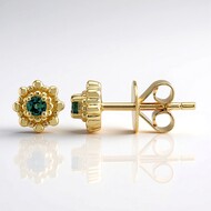 Pendientes en oro con Alejandrita de Brasil