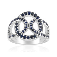 Blauer Saphir-Silberring