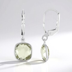 Orecchini in argento con Ametista Verde