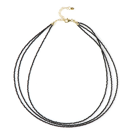 Schwarzer Spinell-Silberhalskette