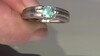 Bague en argent et Émeraude de couleur Paraiba