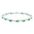 Zambian Emerald Silver Bracelet