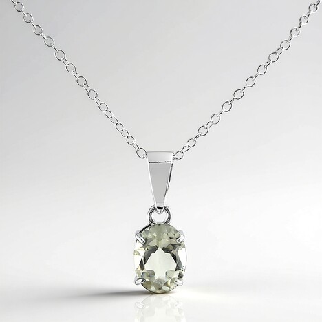 Collana in argento con Ametista Verde