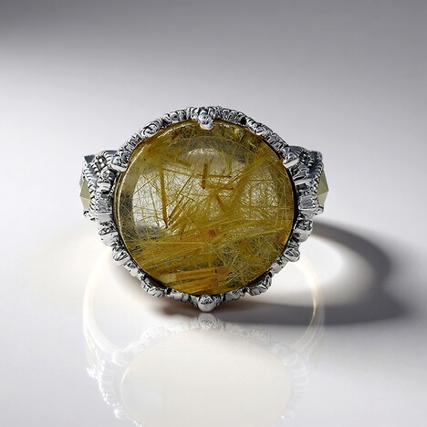 Anello in argento con Quarzo Rutilato (Annette classic)