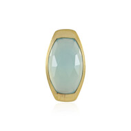 Aqua-Chalzedon-Silberanhänger (MONOSONO COLLECTION)