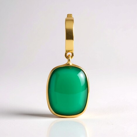 Ciondolo in argento con Calcedonio Verde