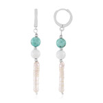 White Freshwater Pearl Silver Earrings (Riya)