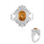 Mandarin Citrine Silver Ring (Dallas Prince Designs)