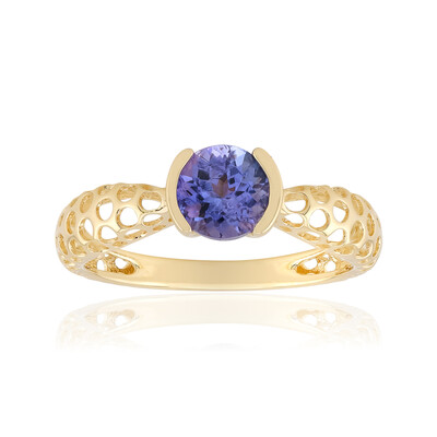 AAA-Tansanit-Goldring (Ornaments by de Melo)