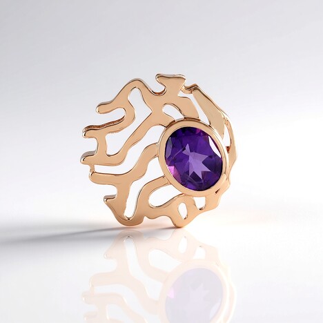 Ciondolo in argento con Ametista (MONOSONO COLLECTION)
