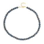 Collar en plata con Cuarzo Místico azul