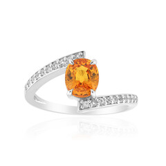 9K Ban Ka Cha Orange Sapphire Gold Ring
