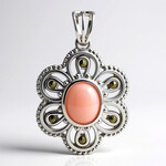 Pendentif en argent et Opale rose (Annette classic)