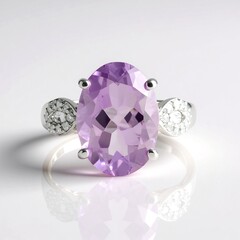 Anello in argento con Ametista Rose de France