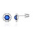 Pendientes en plata con Ámbar colombiano azul (dagen)