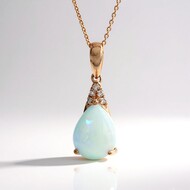 Collar en oro con Ópalo Welo AAA