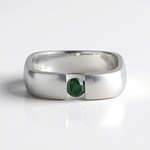 Anello in argento con Diamante Verde I2 (de Melo Essence)