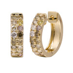 Gouden oorbellen met SI2 Fancy Diamanten (CIRARI)