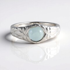 Anello in argento con Acquamarina Brasiliana (de Melo Essence)