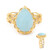 Brasilianischer Aquamarin-Silberring (Gems en Vogue)