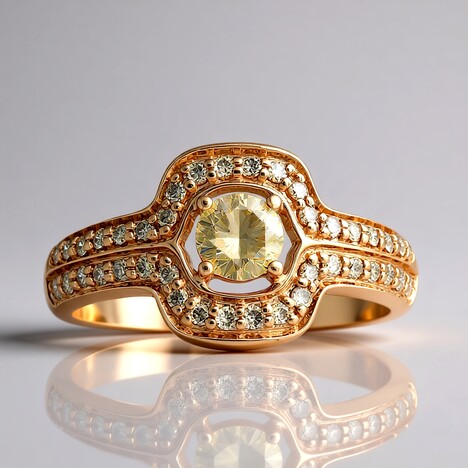 Bague en or et Diamant rose de France VS1 d'Argyle (Annette)
