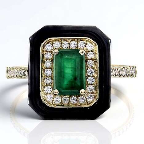 Anello in oro con Onice Nero (CIRARI)