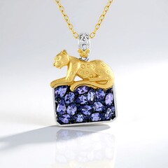 Collana in argento con Tanzanite (Gems en Vogue)