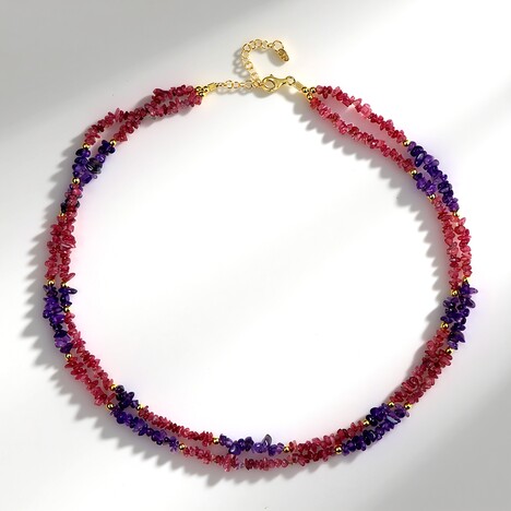 Collana in argento con Ematite Dorata (Riya)