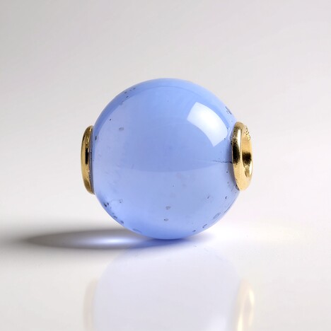 Ciondolo in argento con Calcedonio Blu (MONOSONO COLLECTION)
