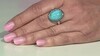 Zilveren ring met een Blauwe Kingman Mohave Turkoois (Jones Lee)