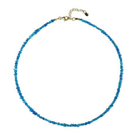 Collar en plata con Ópalo azul de Etiopía