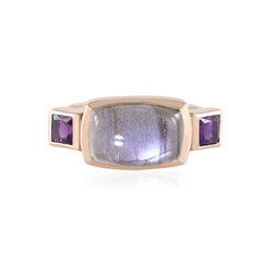 Purpurfarbener Maniry-Labradorit-Silberring