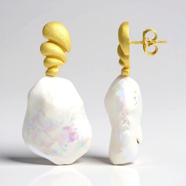 Orecchini in argento con Perla di Acqua Dolce (TPC)