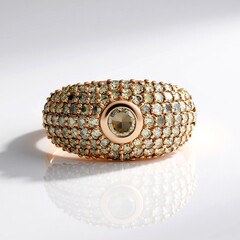 Anello in oro con Diamante Champagne I2 (KM by Juwelo)