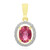 Pendentif en or et Tourmaline rose de Californie